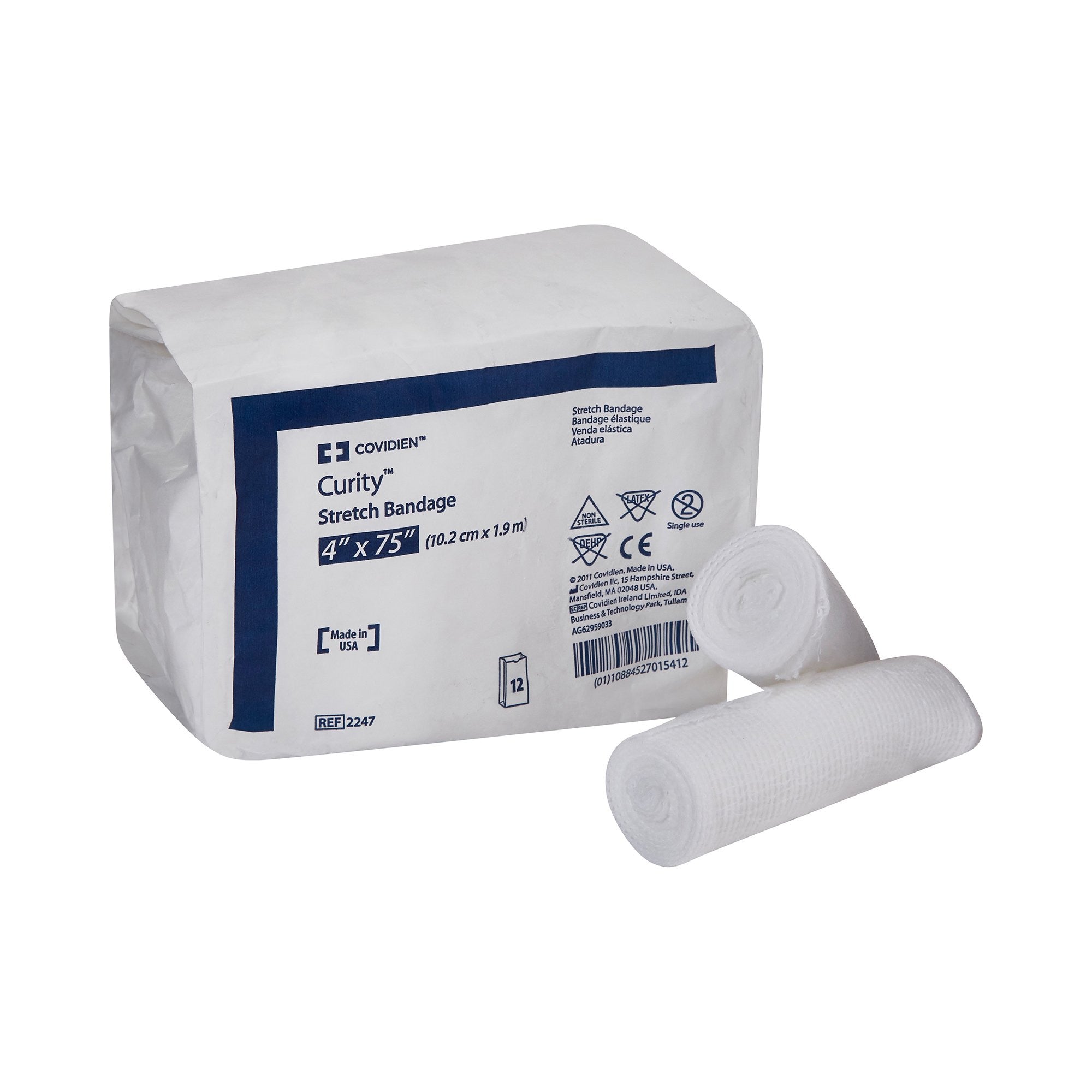 188592 - Curity - Curity Conforming Bandage 4 X 75 in 1-Ply NonSterile , 2247, Case of 96, (CS)