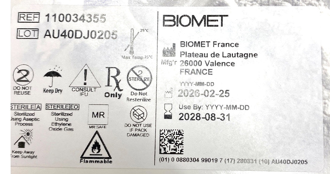 110034355 - ZIMMER - Refobacin® Bone Cement R, (BX/1)