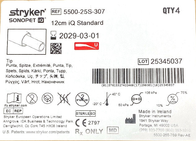 5500-25S-307 - STRYKER - 12cm iQ Standard, (BX/4)
