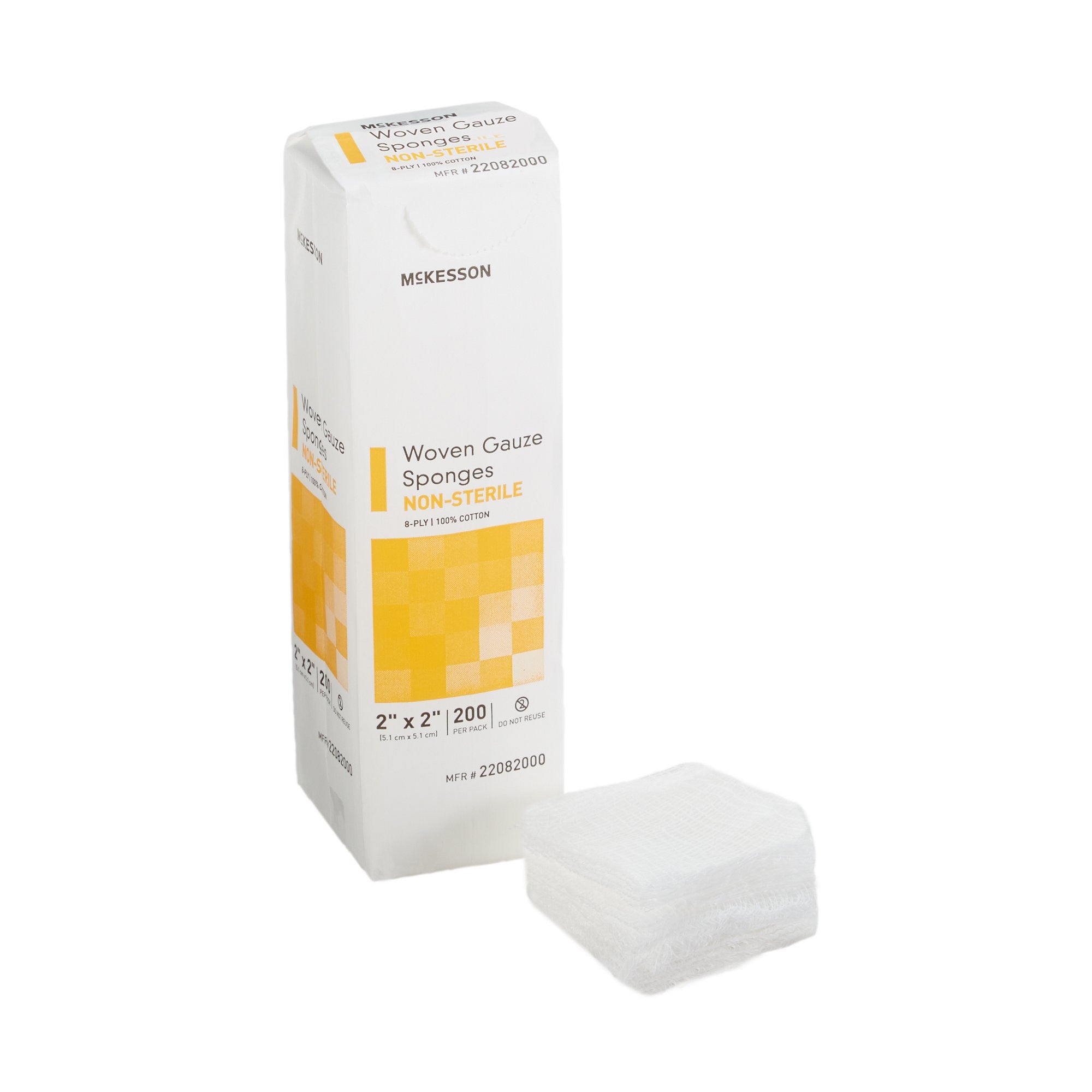 373772 - McKesson - McKesson Gauze Sponge 2 X 2 in 8-Ply NonSterile , 22082000, Case of 5000, (CS)
