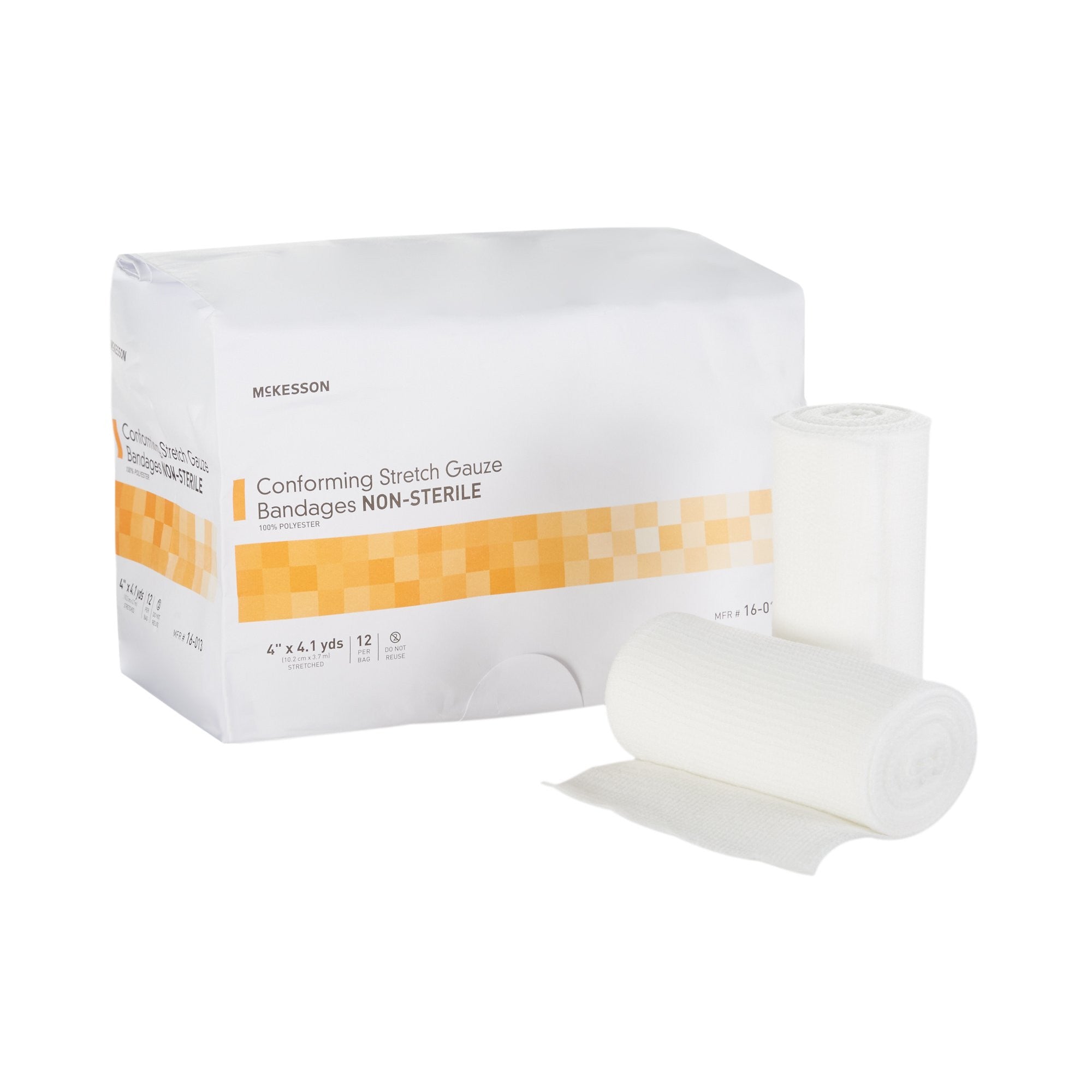 993034 - McKesson - McKesson Conforming Bandage 4 in X 4-1/10 Yard NonSterile , 16-013, Case of 96, (CS)