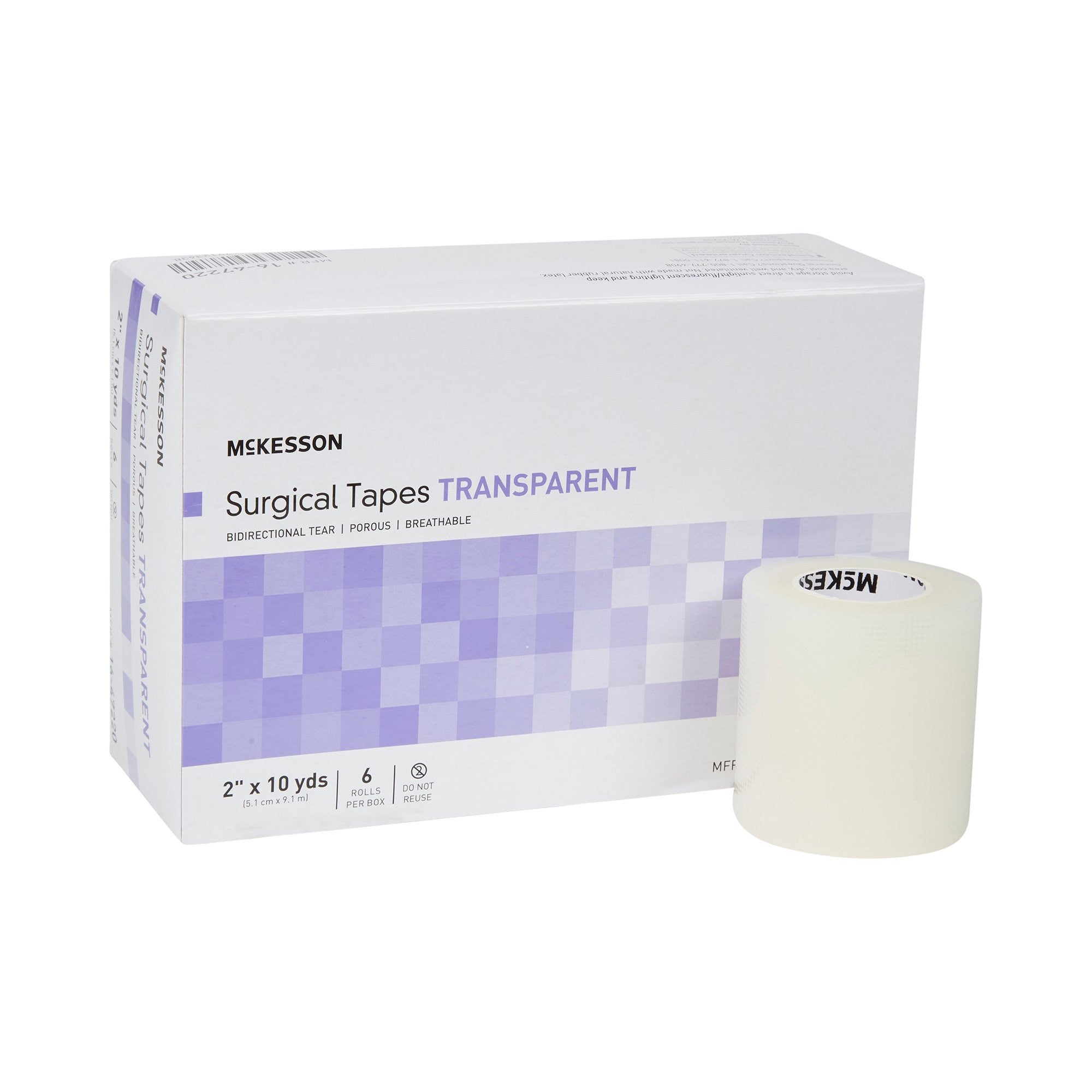 455538 - McKesson - McKesson Medical Tape Transparent 2 in X 10 yd Plastic, 16-47220, Case of 72, (CS)
