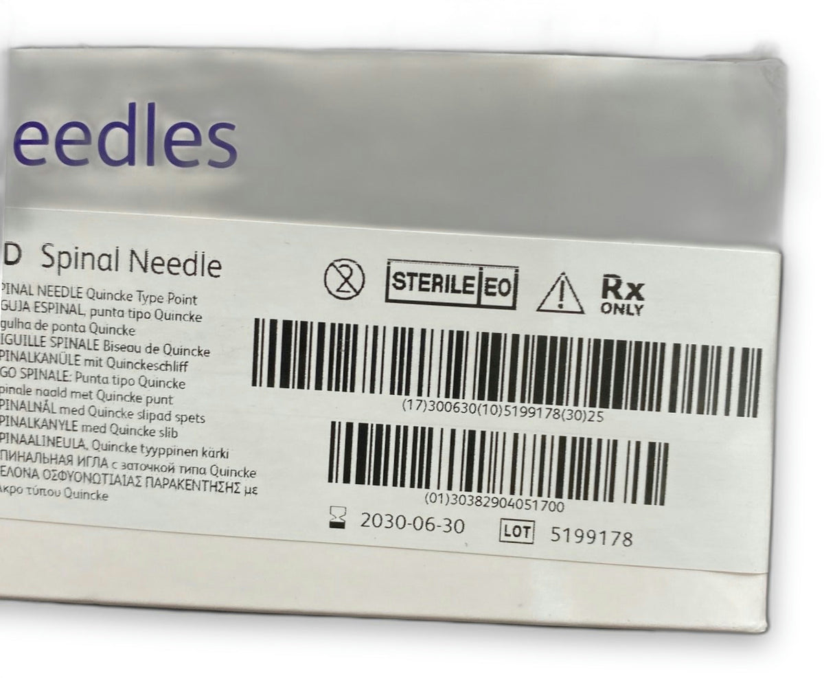 405170 - BD - Spinal needles, (BX/25)