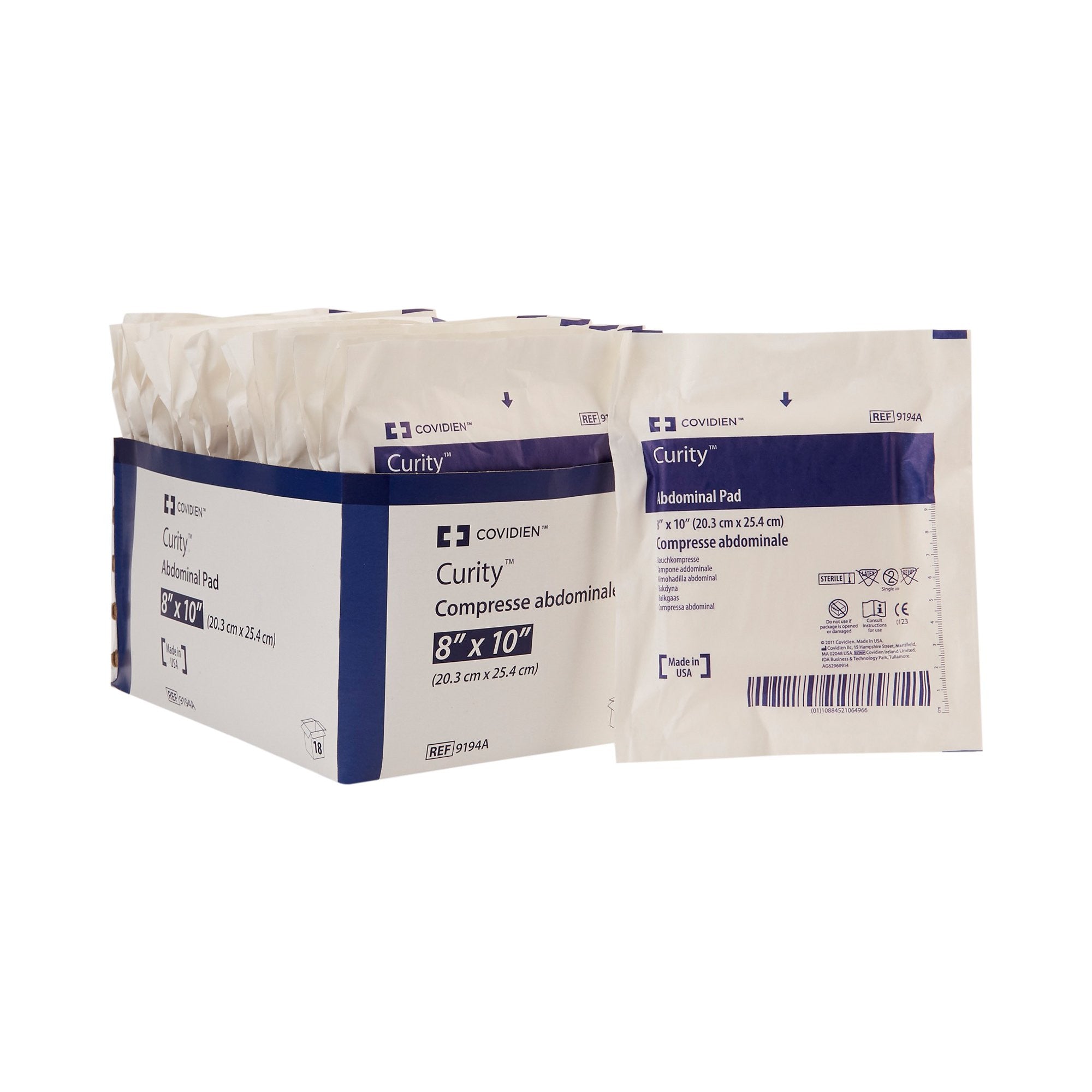 566400 - Curity - Curity Abdominal Pad 8 X 10 Inch Sterile 1 per Pack, 9194A, Case of 216, (CS)