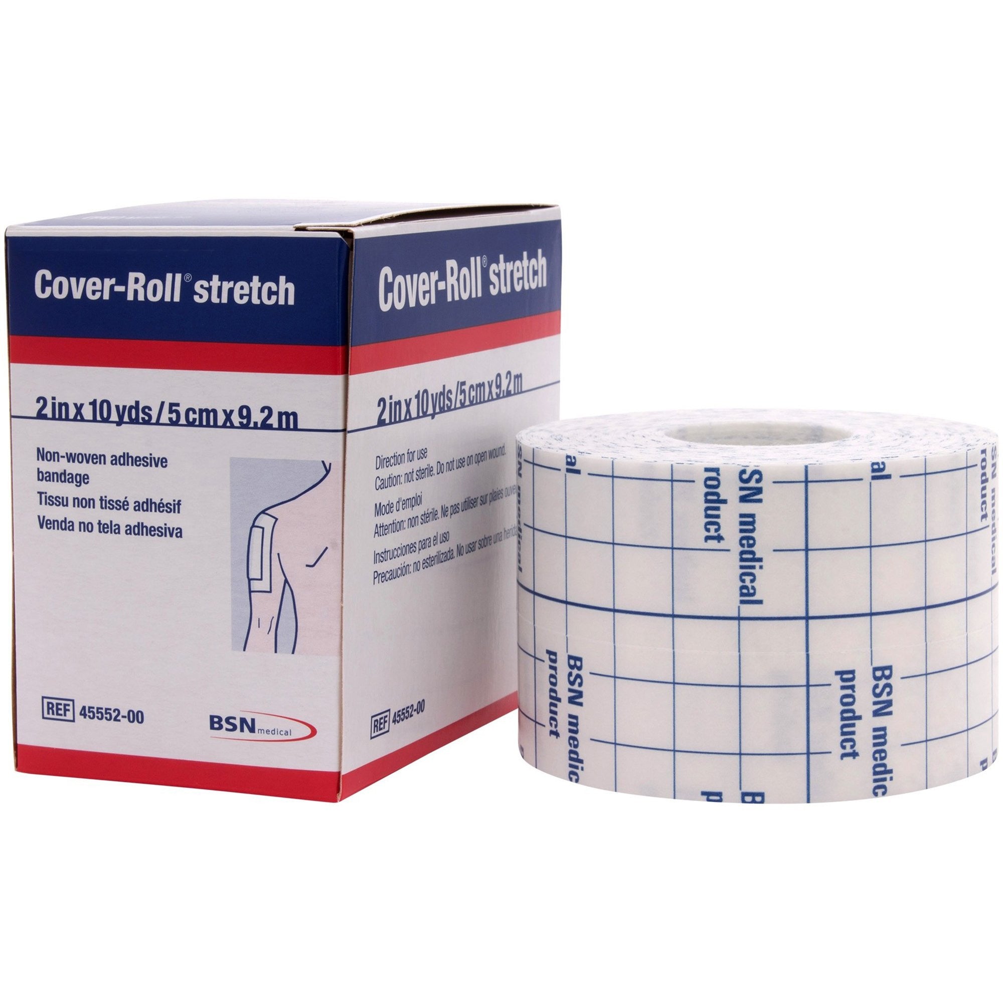 191703 - Cover-Roll - Cover-Roll Stretch Dressing Retention Tape with Liner White 2 in X 10 yd Nonwoven Polyester, 45552, Box of 1, (BX)