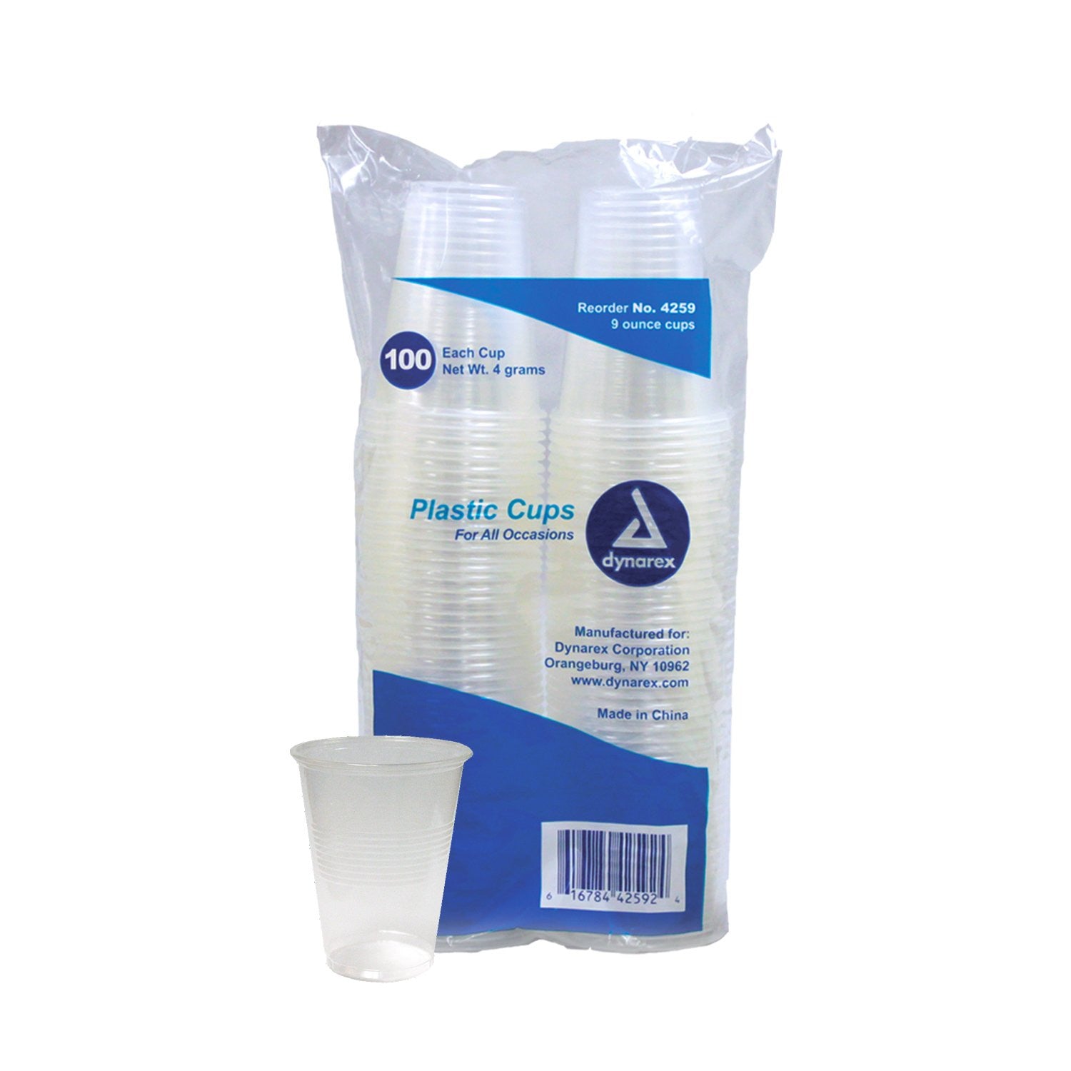 826672 - Dynarex - Dynarex 9 oz Plastic Drinking Cup Translucent, 4259, Case of 2500, (CS)