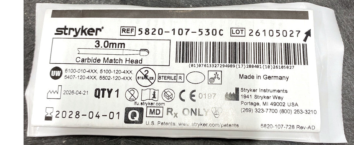 5820-107-530C - STRYKER - Carbide Match Head, (EA/1)