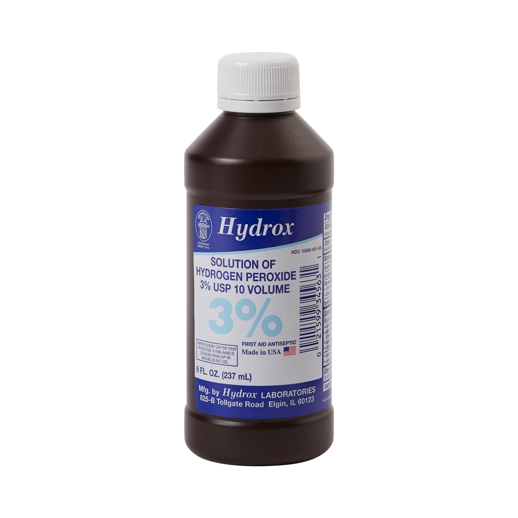 557335 - McKesson - McKesson Antiseptic Hydrogen Peroxide Topical Liquid 8 oz. Bottle, HDX-D0011, Case of 12, (CS)