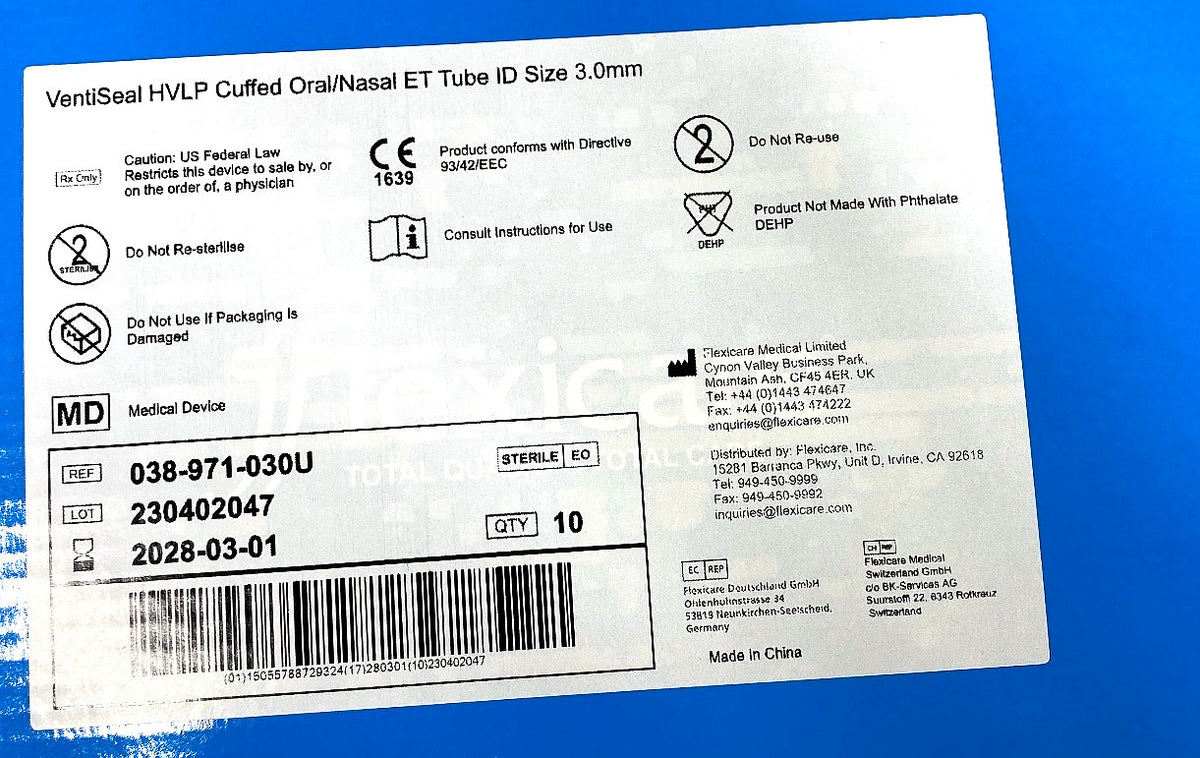 038-971-030U - FLEXICARE - VentiSeal hvlp cuffed oral, (BX/10)