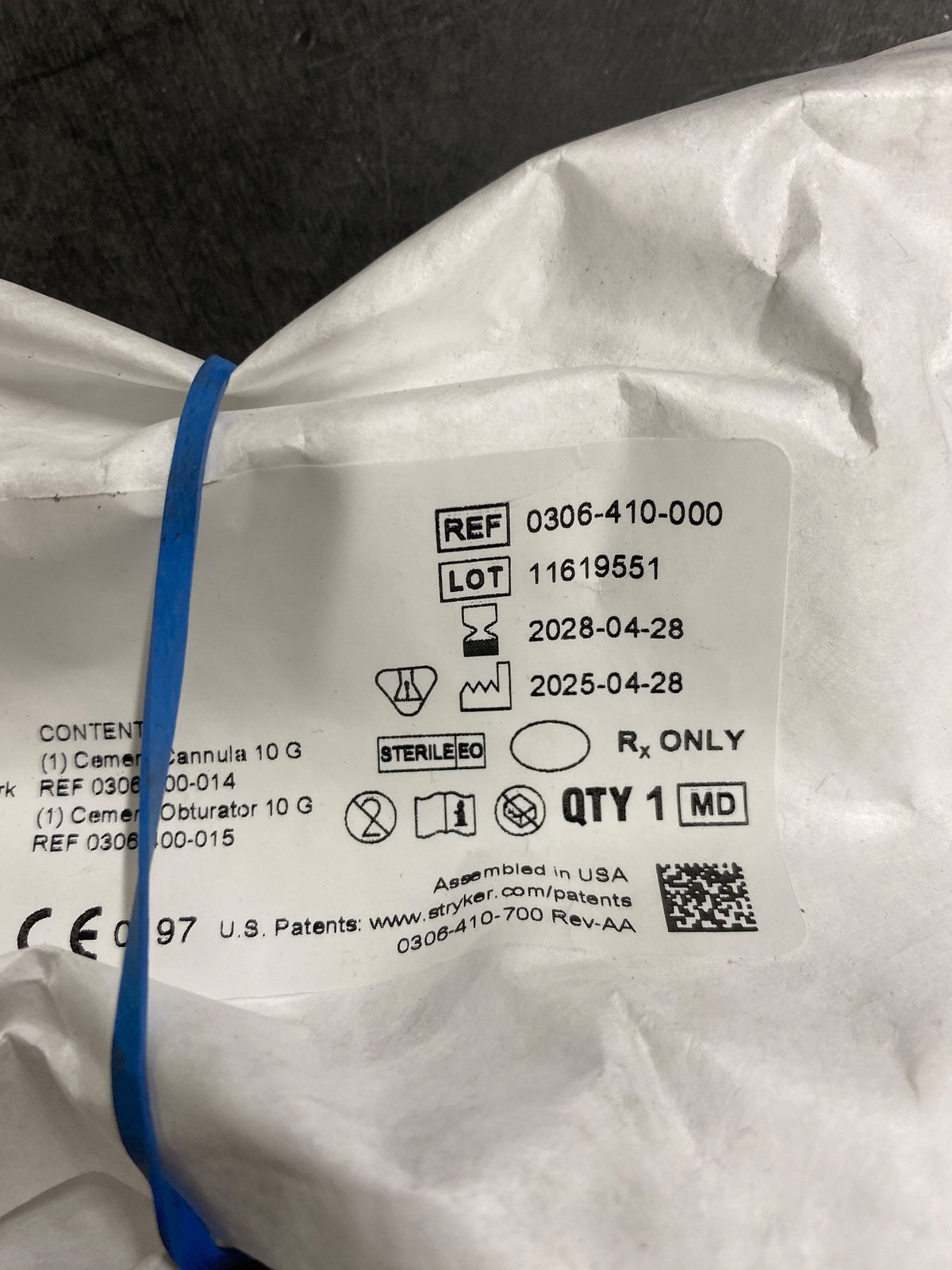 0306-410-000 - STRYKER - Cement Cannula for Kit, (EA/1)