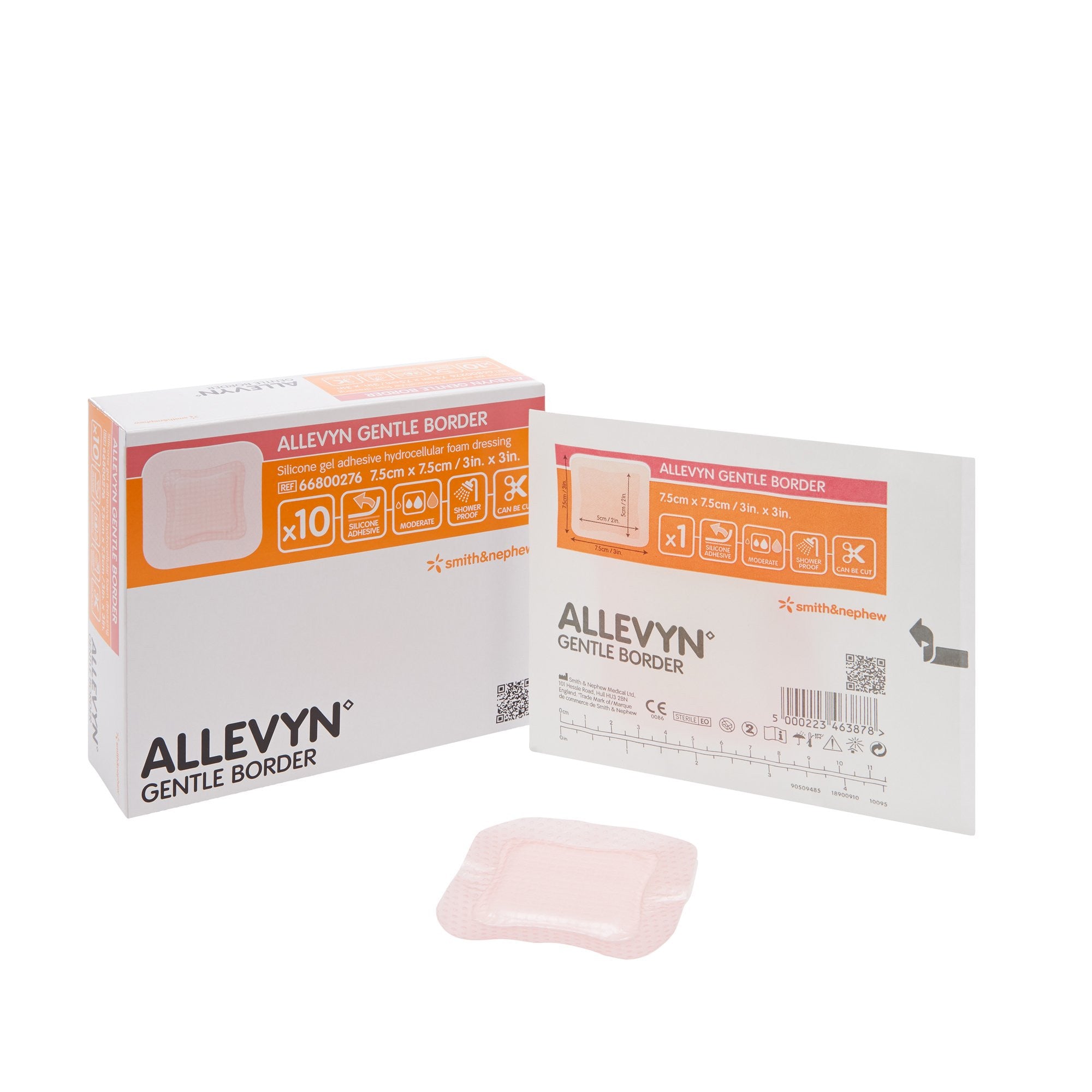 665772 - Allevyn - Allevyn Gentle Border Foam Dressing 3 X 3 Inch With Border Film Backing Silicone Gel Adhesive Square Sterile, 66800276, Case of 40, (CS)