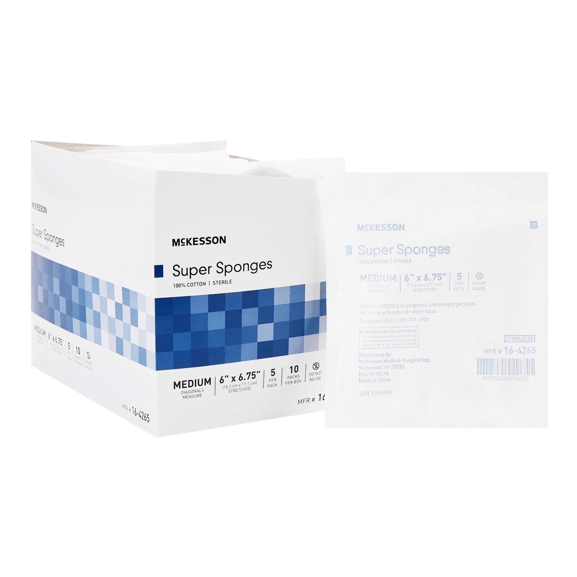 473032 - McKesson - McKesson Fluff Dressing 6 X 6-3/4 in Sterile , 16-4265, Case of 90, (CS)