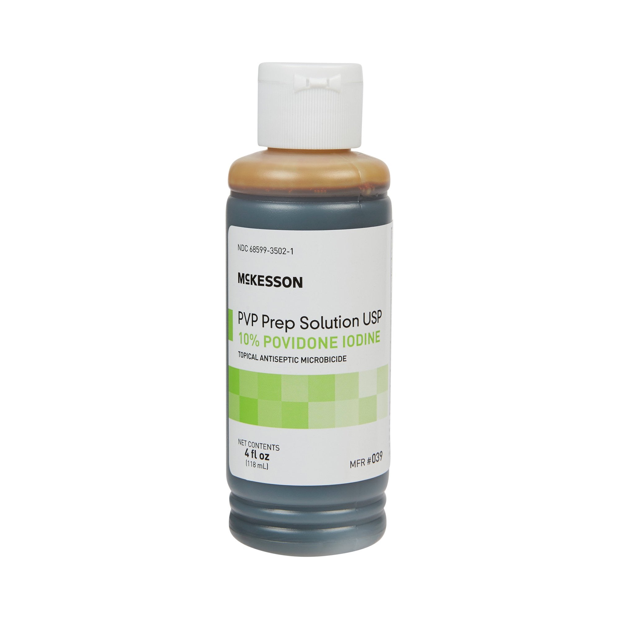 1043539 - McKesson - McKesson Skin Prep Solution 4 oz. Flip-Top Bottle 10% Strength Povidone-Iodine, 039, Case of 36, (CS)