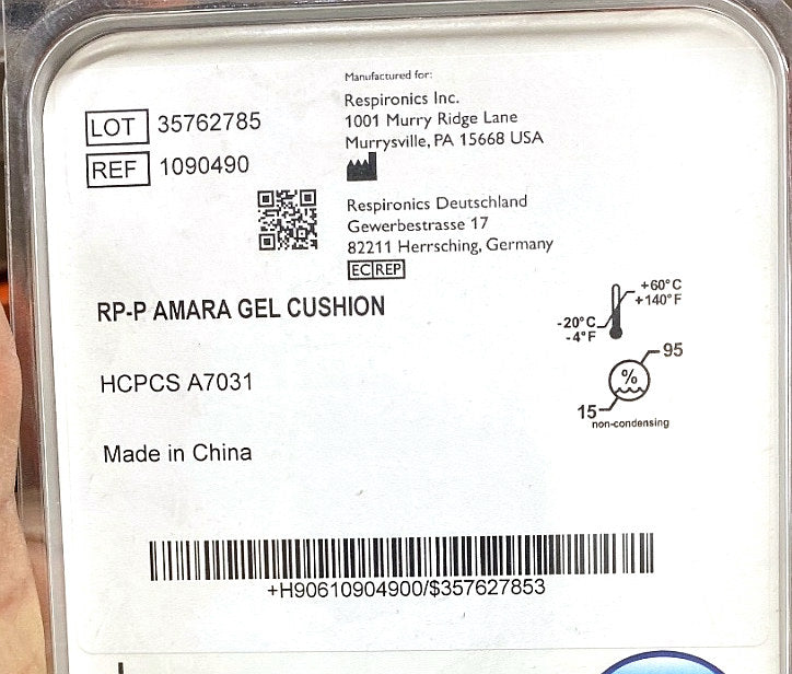 1090490 - RESPIRONICS - RP p Amara gel cushion, (EA/1)