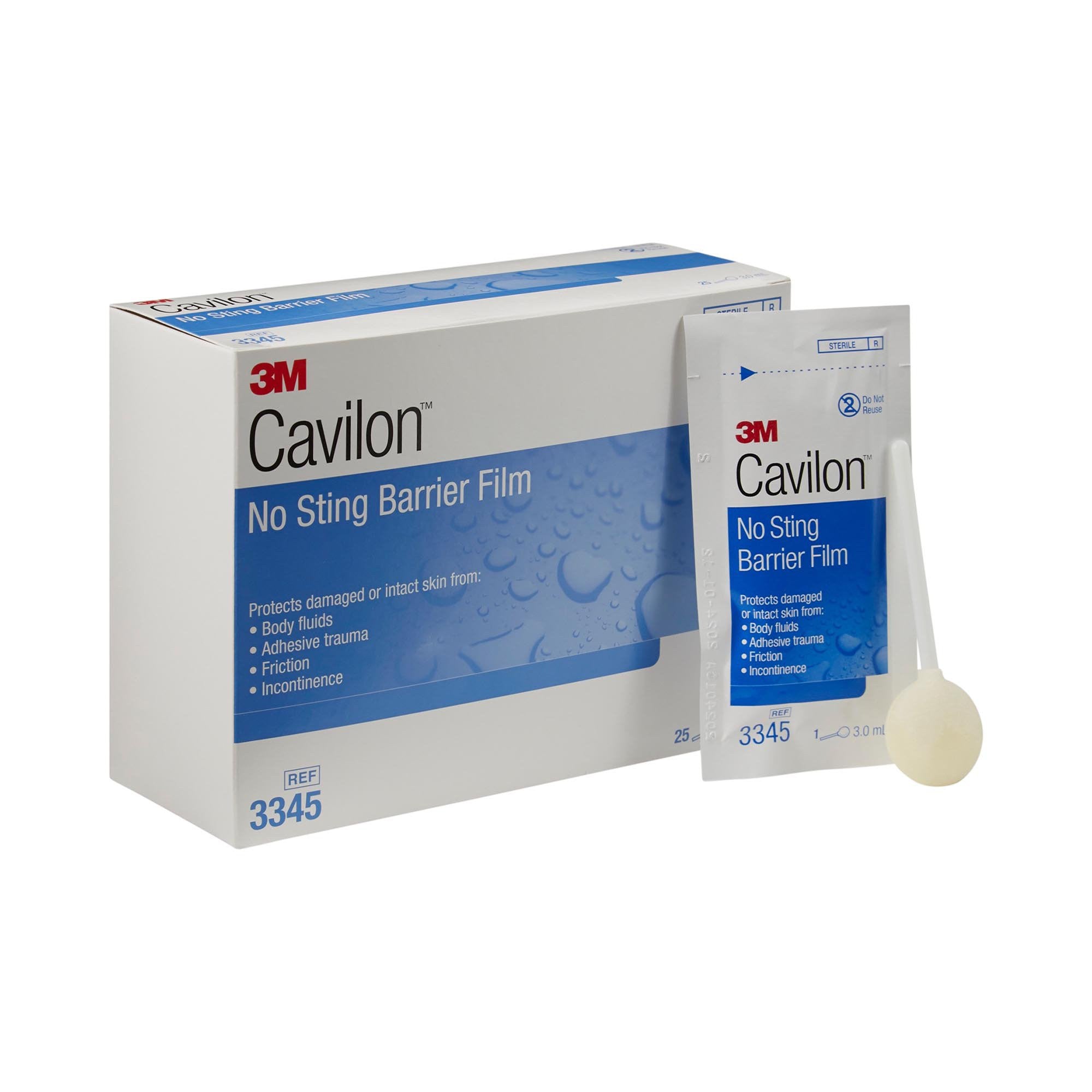 292019 - 3M - Skin Barrier Applicator 3M Cavilon No Sting 26 to 62% Strength, Individual Packet, Sterile 3345 Pack of 1, (EA)
