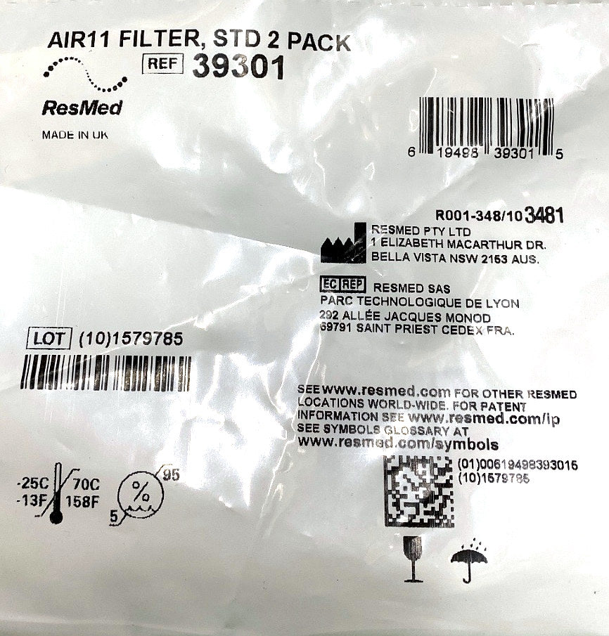 39301 - RESMED - Air11 filter std 2 pack, (EA/1)