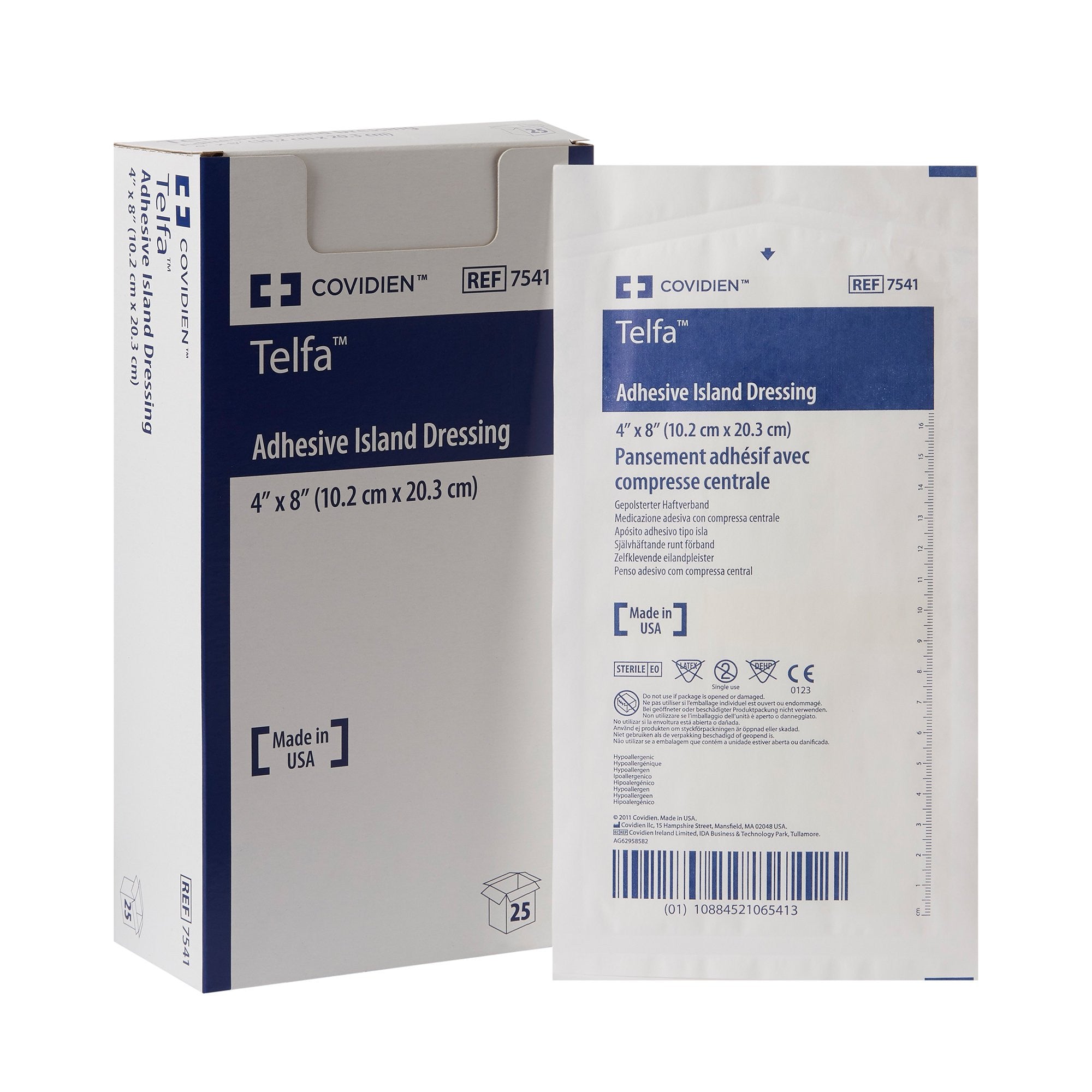 314018 - Telfa - Telfa Island Dressing 4 X 8 Inch Rectangle Sterile, 7541, Pack of 1, (EA)