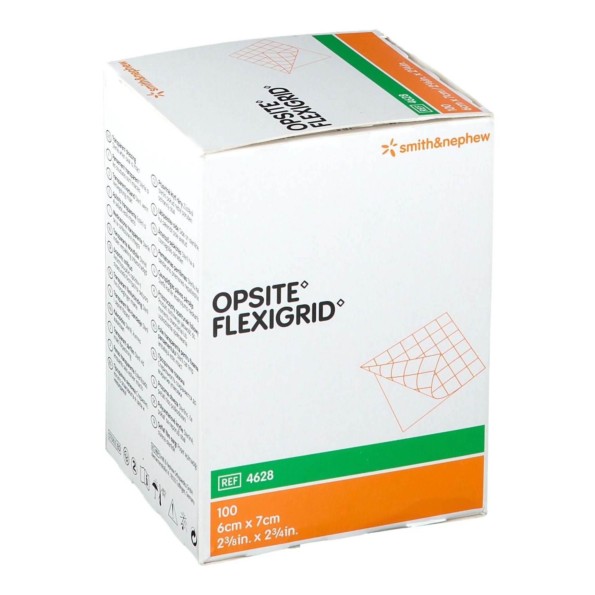 387039 - OpSite - OpSite Flexigrid Transparent Film Dressing 2-3/8 X 2-3/4 Inch 2 Tab Delivery Rectangle Sterile, 4628, Pack of 1, (EA)