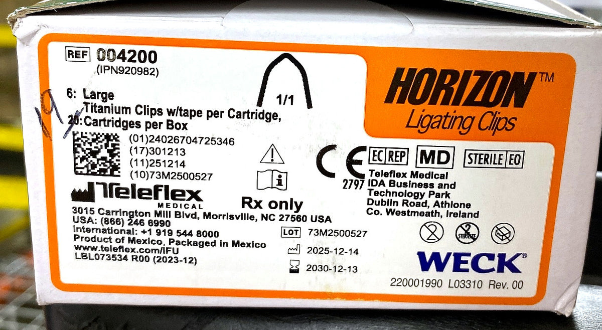 4200 - TELEFLEX - HORIZON TI LG 6 Clips/Cart, (EA/1)