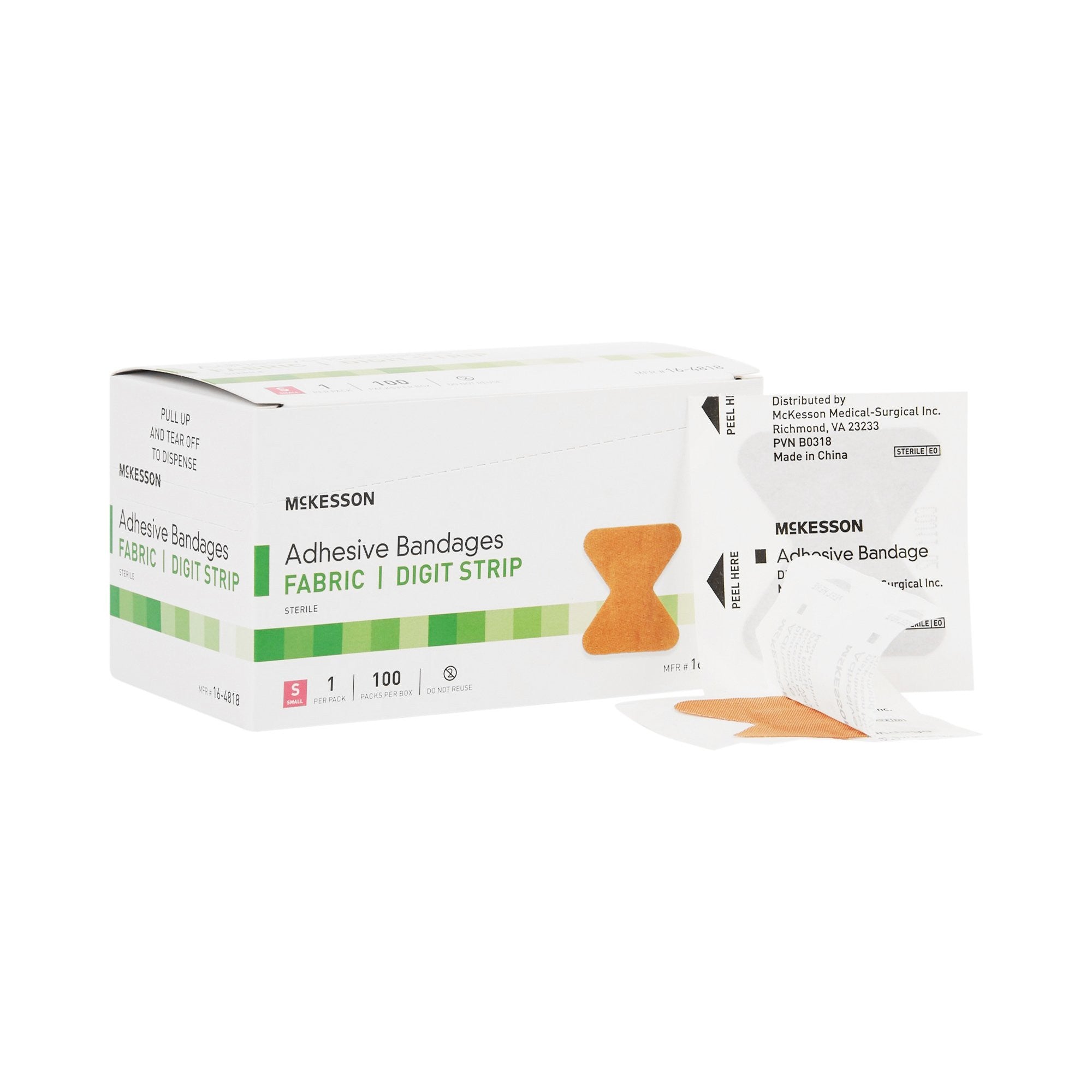 466875 - McKesson - McKesson Adhesive Strip Fabric Tan 1-7/10 X 2 Inch Sterile, 16-4818, Case of 2400, (CS)