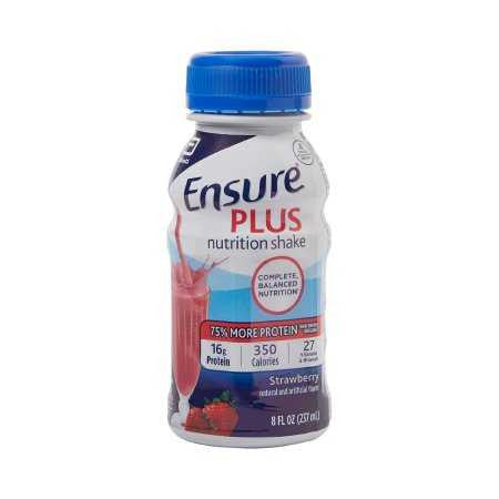 649273 - Ensure - Ensure Plus Nutrition Shake Oral Supplement Strawberry Flavor Liquid 8 oz. Bottle, 57269, Pack of 1, (EA)