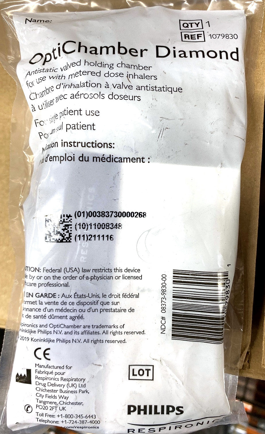 1079830 - RESPIRONICS - OC DIAMOND, (EA/1)
