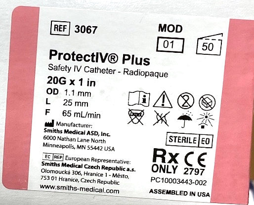 3067 - SMITHS MEDICAL - GTIN for PROP 20 X 1 Each, (BX/50)
