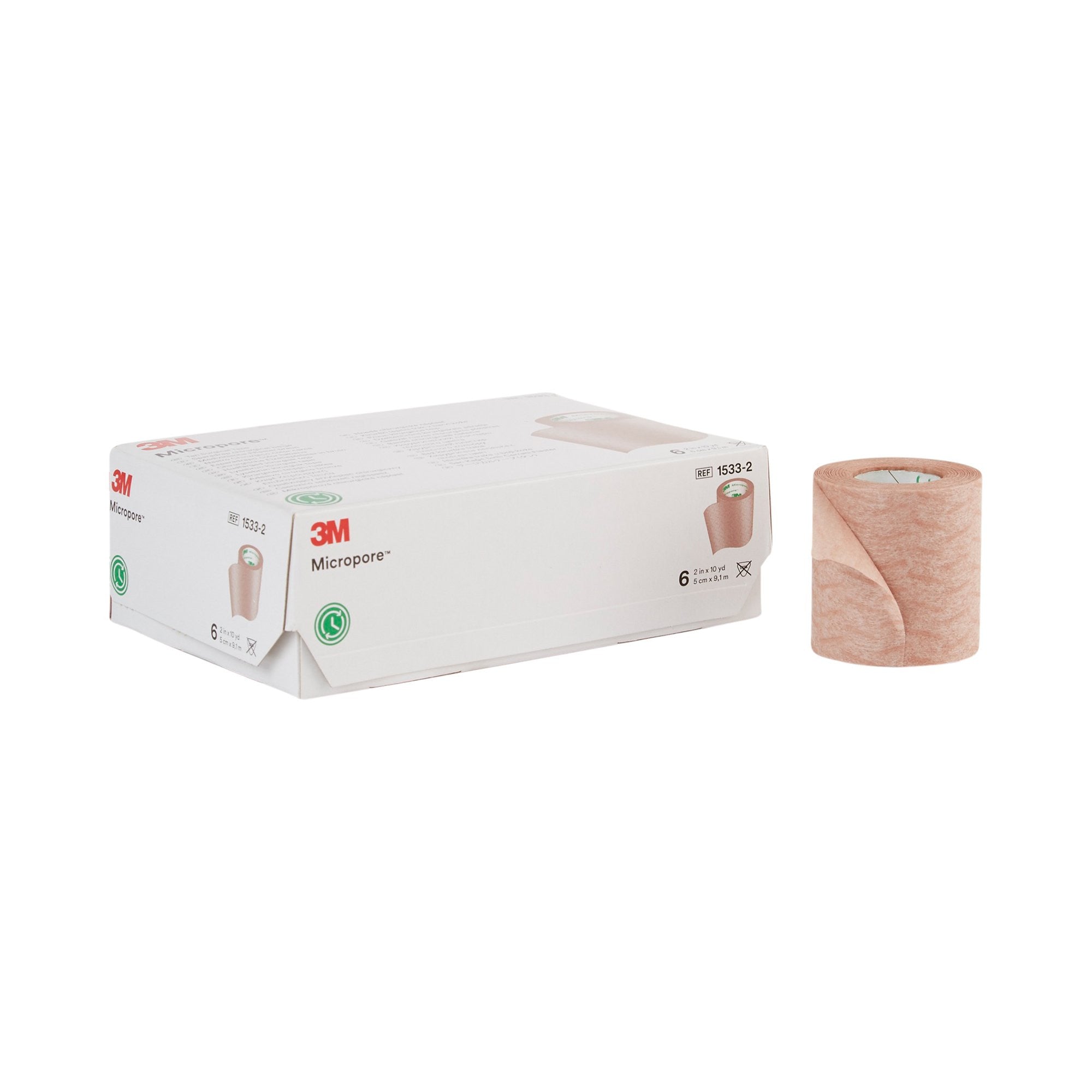 5997 - Micropore - 3M Microfoam Medical Tape White 1 in X 5.5 yd Elastic / Foam, 1528-1 Case of 60, (CS)