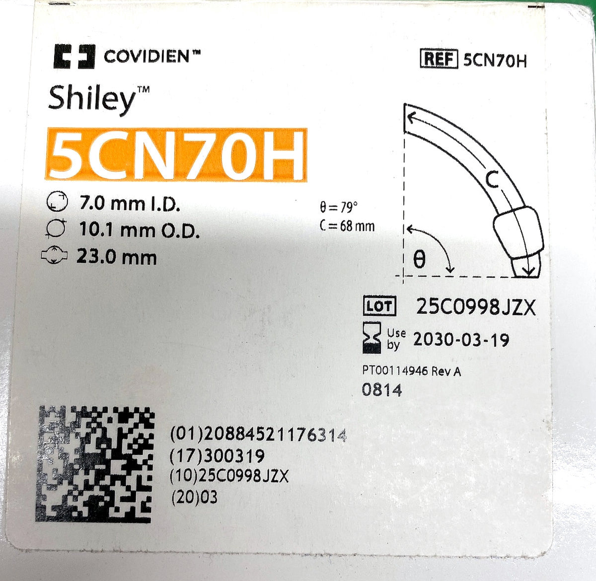 5CN70H - COVIDIEN - Adult Flexible Tracheostomy Tube with TaperGuard Cuff Disposable Inner Cannula, (BX/1)