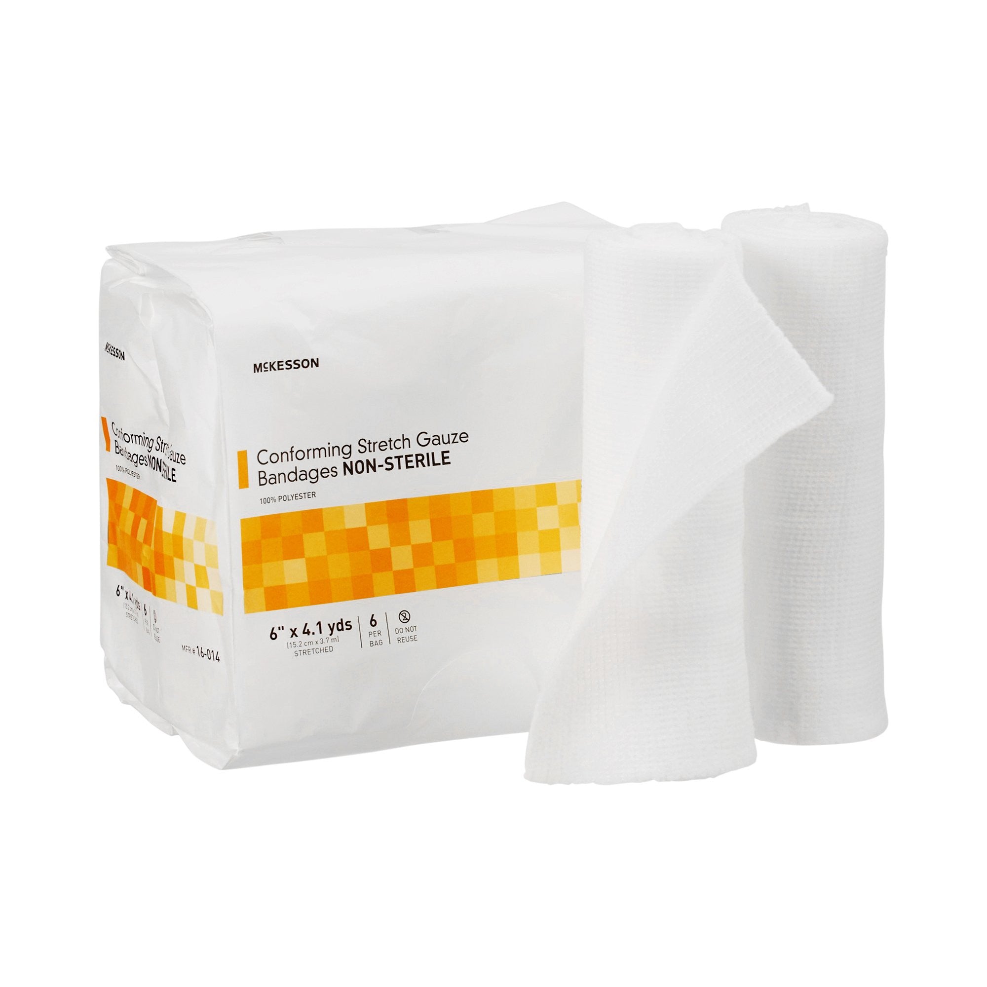 993035 - McKesson - McKesson Conforming Bandage 6 in X 4-1/10 Yard NonSterile , 16-014, Case of 48, (CS)