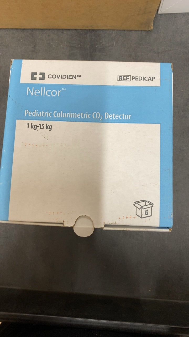 PEDICAP - COVIDIEN - Nellcor Pediatric Colorimetric CO2 Detector 1 kg-15 kg, (BX/6)