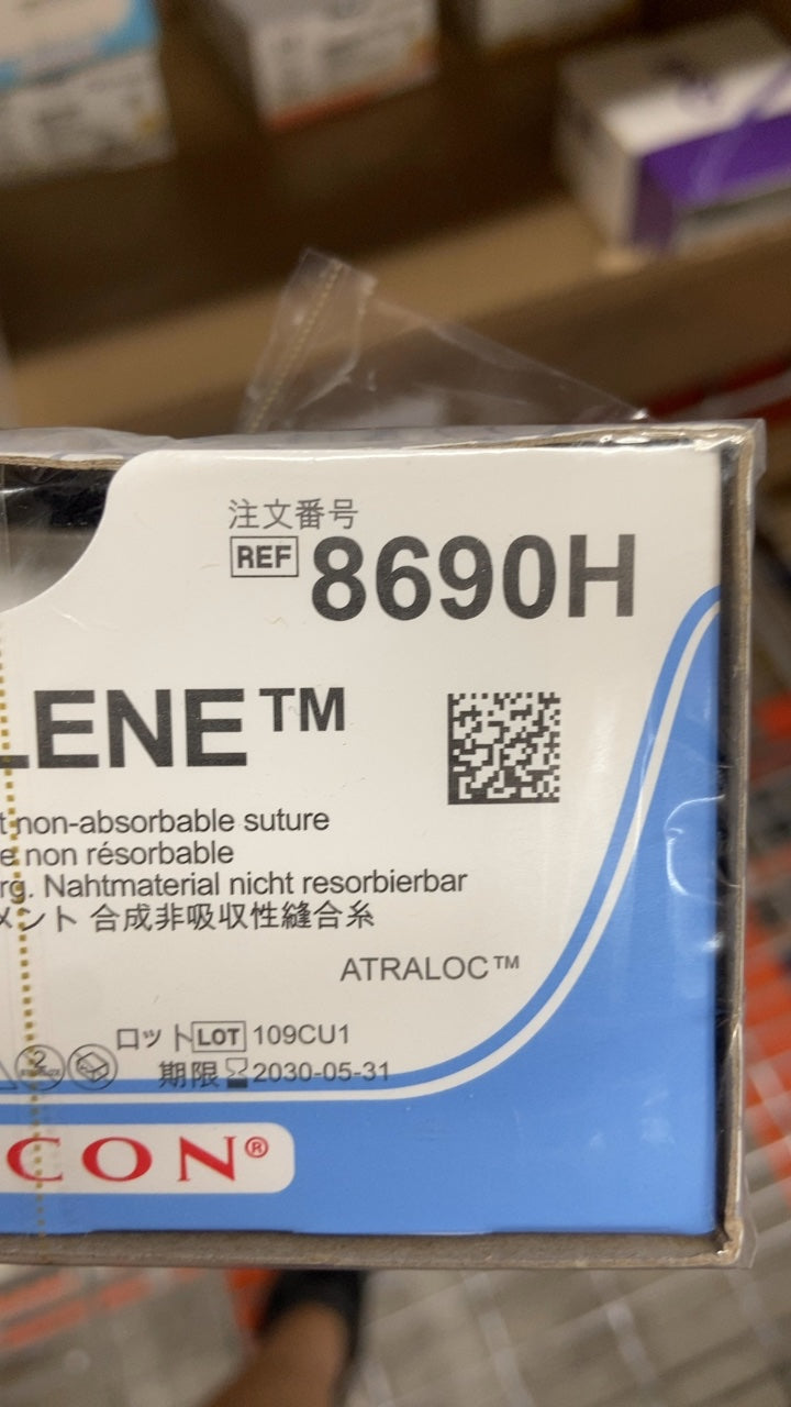 8690H - ETHICON - Prolene Non-Absorbable Monofilament Polypropylene Suture, Size 0, 30 in. Length, FSLX Needle, (BX/36)