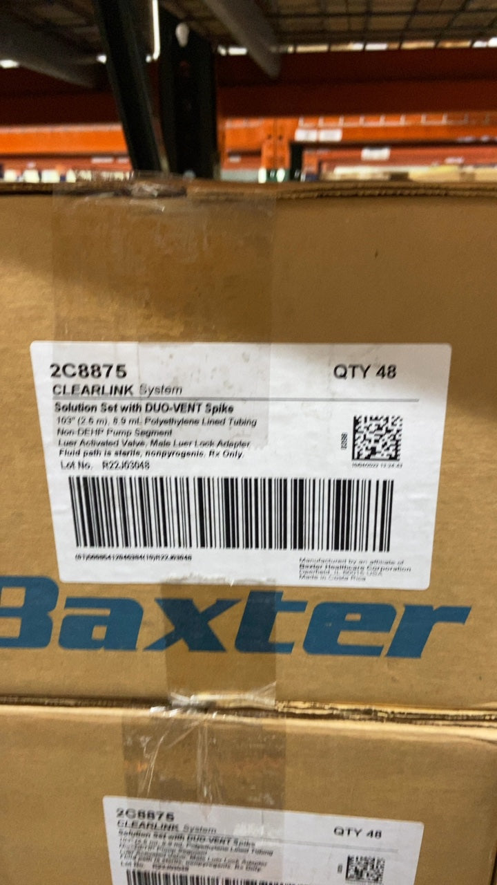 2C8875 - BAXTER - CLEARLINK System Solution Set with DUO-VENT Spike, (BX/48)