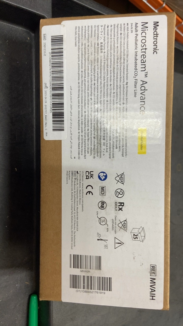 MVAIH - MEDTRONIC - Microstream Advance Adult Pediatric Unshared Co2 Filter Line, (BX/25)