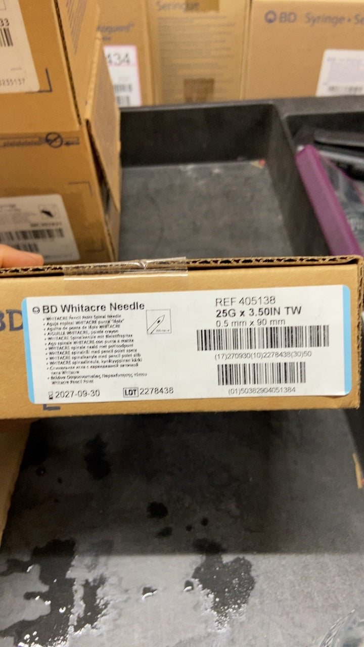 405138 - BD - Bd Whitacre Needle, 25G X 3.50In Tw, 0.5Mm X 90Mm, Sterile, (BX/10)