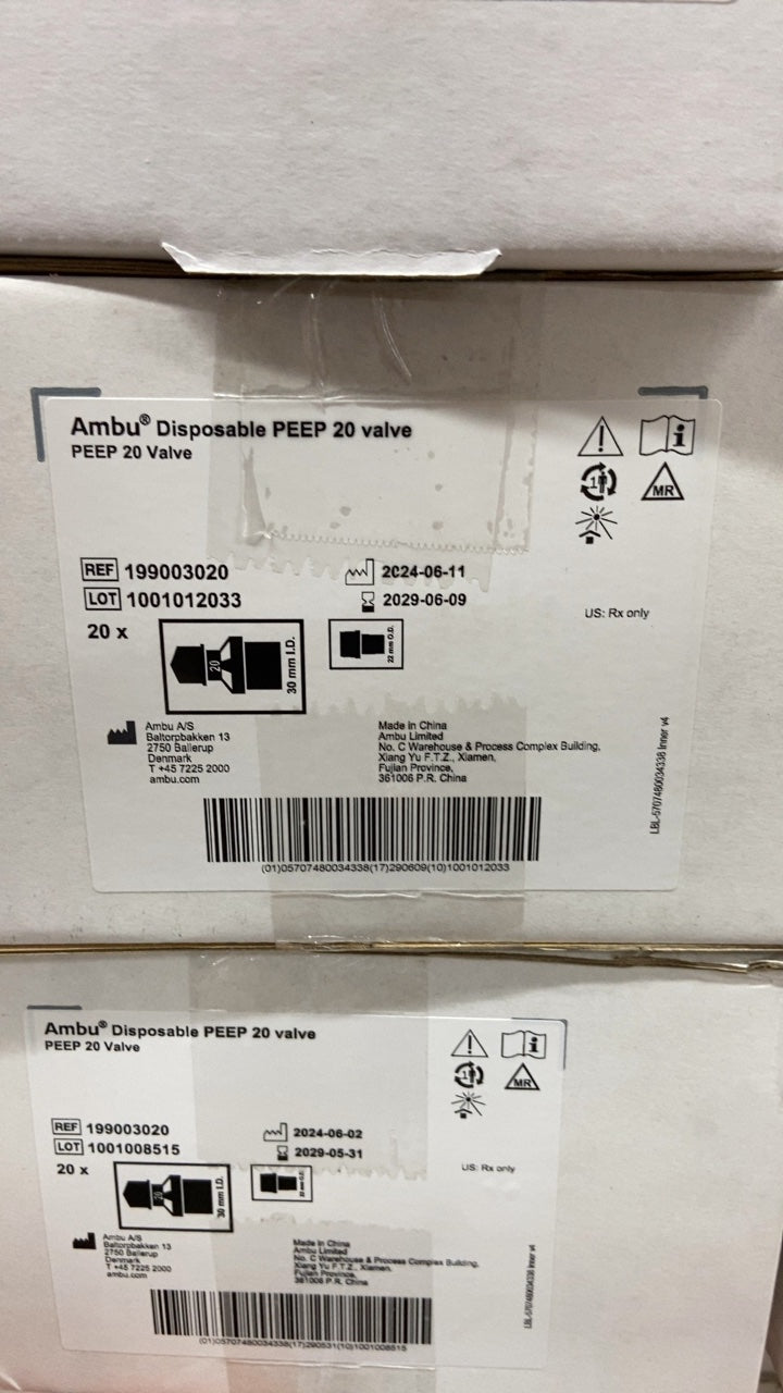 199003020 - AMBU - Ambu Disposable PEEP 20 Valve, 30 mm I.D., 22 mm O.D., (BX/20)