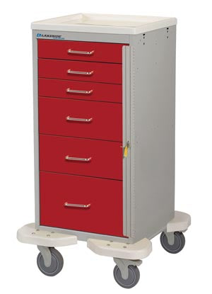 ST-630-B-2R - Lakeside Manufacturing, Inc. - Minitorre, 6 cajones, configuración de los cajones: (3) 3", (2) 6", (1) 9", cerradura de seguridad, 43¾" de alto x 24¾" de profundidad x 24½" de ancho, rojo bicolor (SOLO ENVÍO DIRECTO), c/u