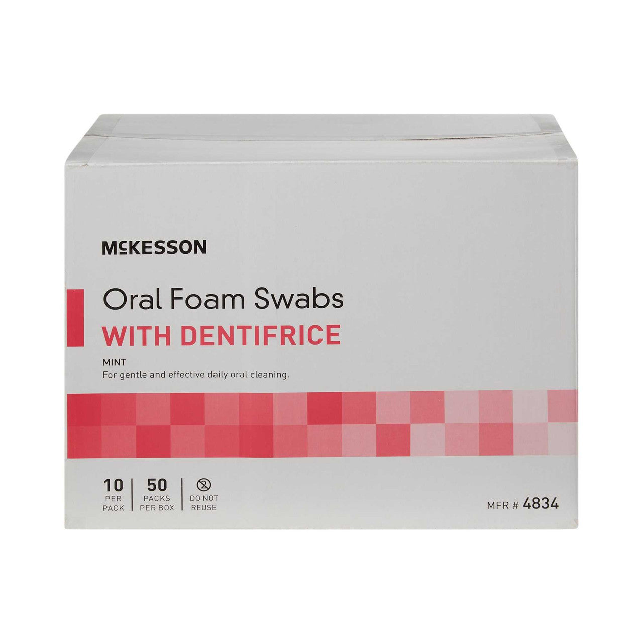 862155 - McKesson - McKesson 5'' Oral Swab with Foam Tip, Paper Shaft, Case of 100, (CS)