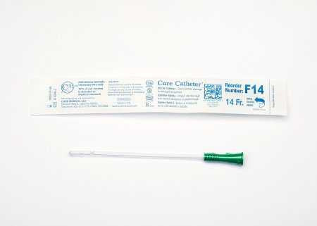 701373 - Cure - Cure Catheter 6'' Female Uncoated Catheter, 14 Fr., Straight Tip, Case of 300, (CS)