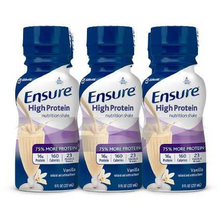 995521 - Ensure - Ensure High Protein Shake Oral Supplement Vanilla Flavor Liquid 8 oz. Bottle, 64117, Pack of 1, (EA)