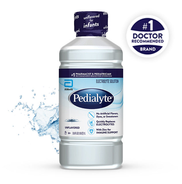 200307 - Pedialyte - Oral Electrolyte Solution Pedialyte Classic Unflavored 33.8 oz. Electrolyte 00336 Case of 8, (CS)