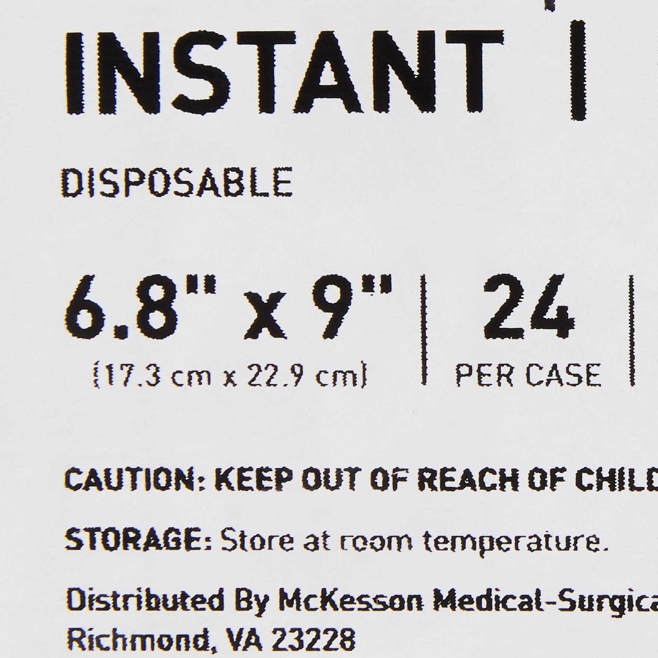521485 - McKesson - McKesson Disposable Instant Hot Pack, Size Large 6.8 x 9'', Pack of 1, (EA)