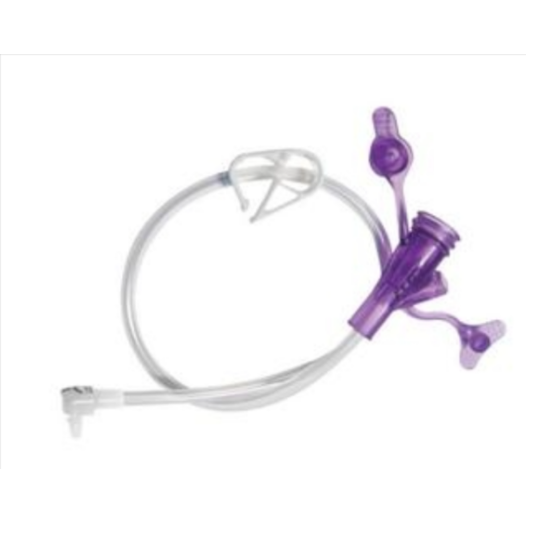 1052497 - Mini Series - Mini Classic Right Angle Dual ENFit Y-Port Extension Set 24 Inch, Purple, 6-2422-ISOSAF, Pack of 1, (EA)