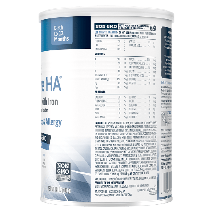 979091 - Gerber Good Start - Gerber Good Start Extensive HA Infant Formula, for Infant age 1 year with Cow's Milk Allergy, 14.1 oz., Case of 6, (CS)