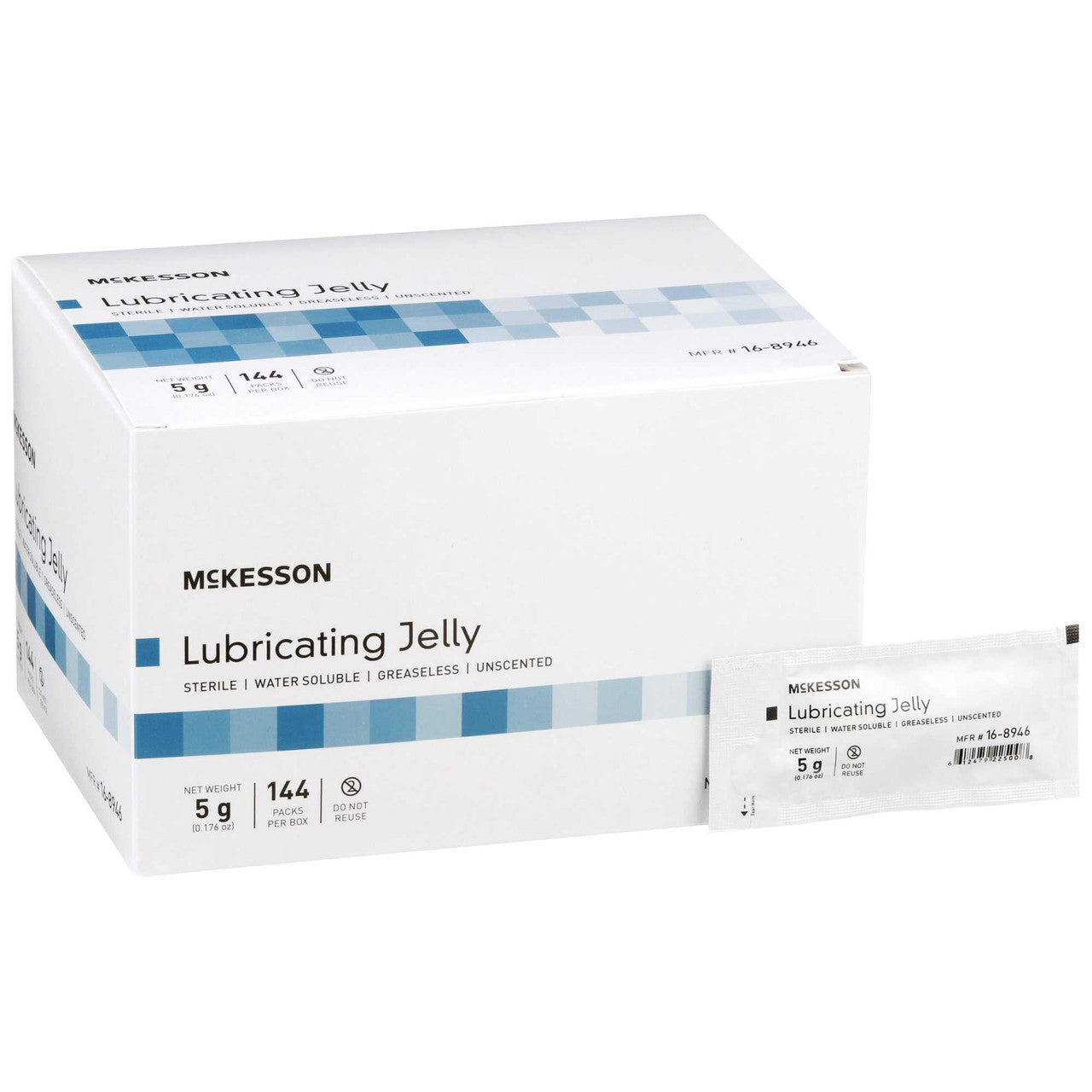 1066699 - McKesson - McKesson Lubricating Jelly, 5 g, individual Packet, 144 per Box, Box of 144, (BX)