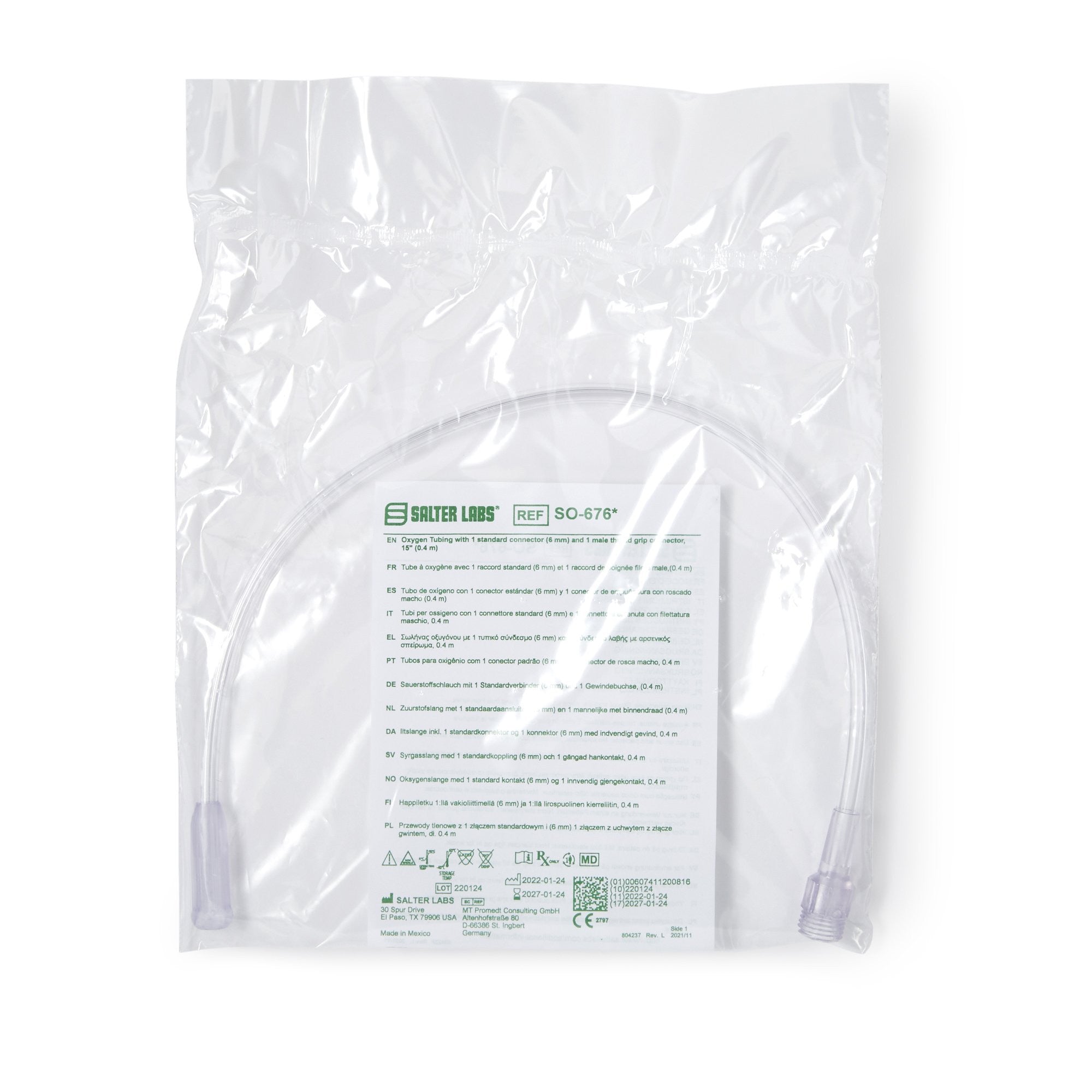 701486 - Salter Labs - Salter Labs Concentrator Humidifier Adapter Tubing, SO-676, Pack of 1, (EA)