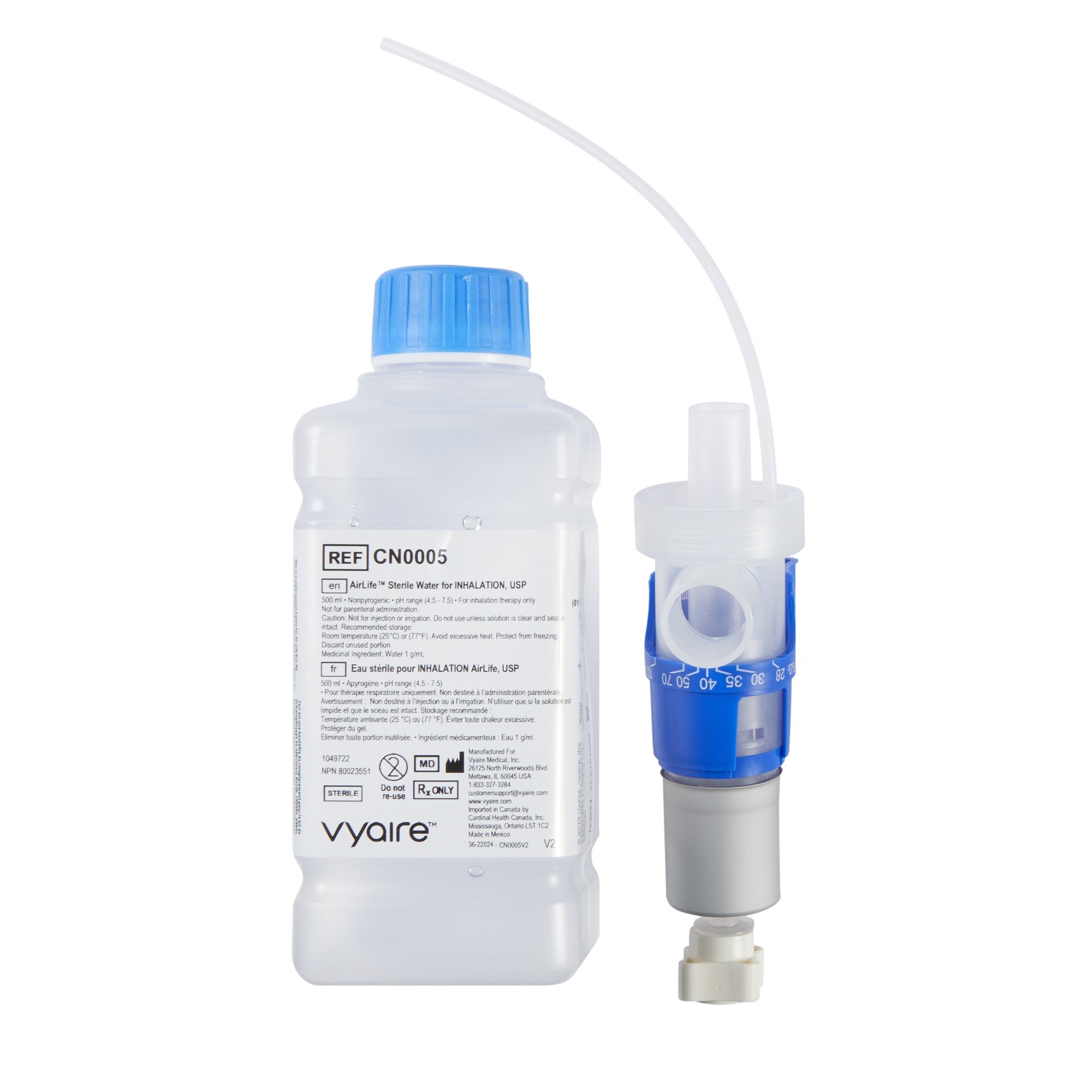 741599 - AirLife - AirLife Sterile Water Liquid 500 mL, CK0005, Case of 12, (CS)