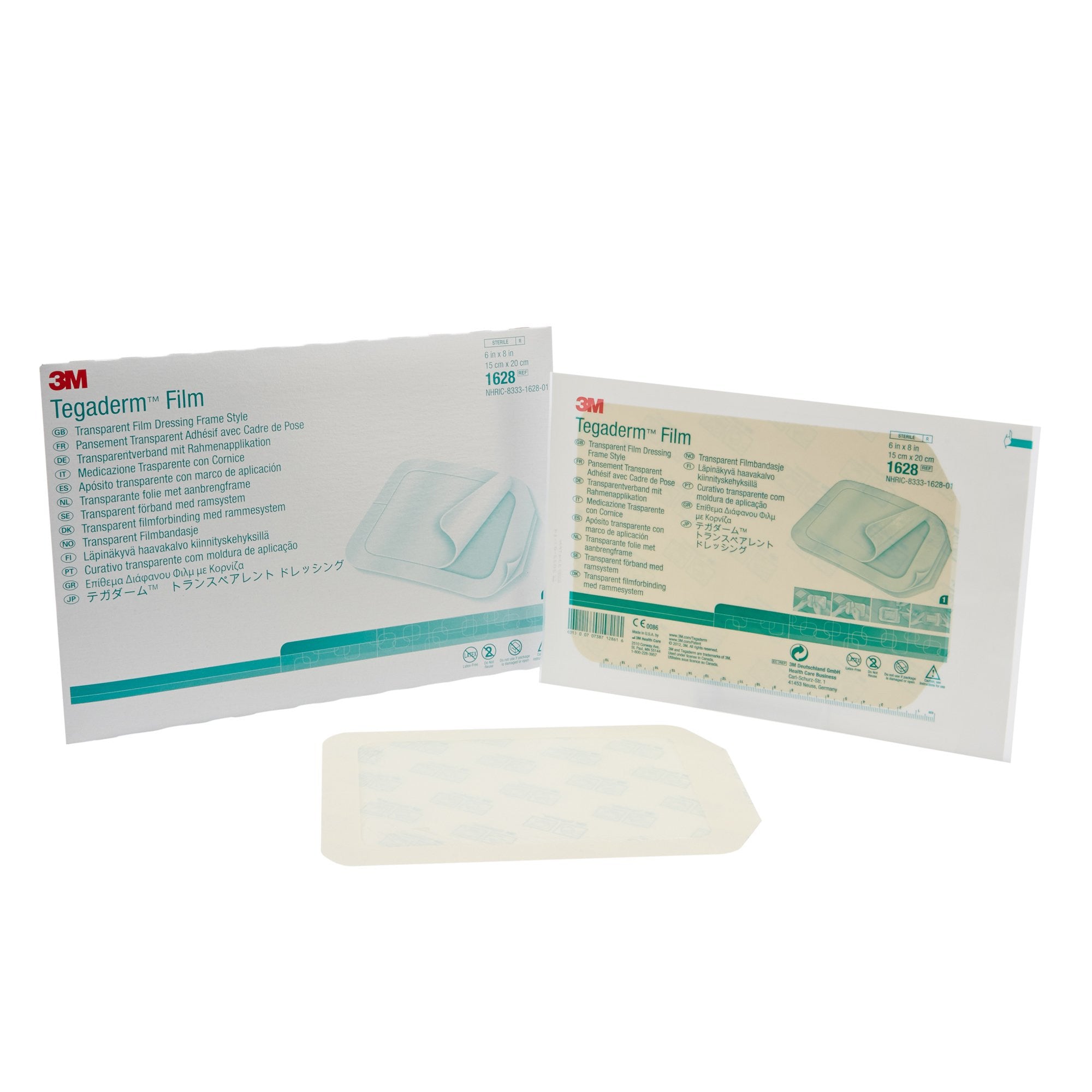 121653 - Tegaderm - 3M Tegaderm Transparent Film Dressing 6 X 8 Inch Frame Style Delivery Rectangle Sterile, 1628, Case of 80, (CS)