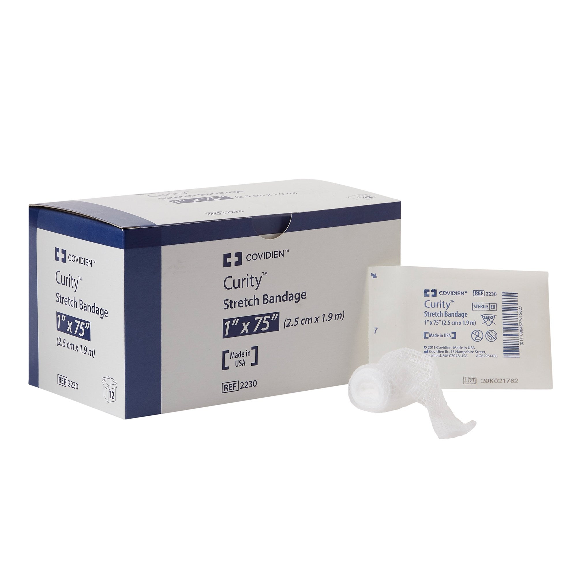 188585 - Curity - Curity Conforming Bandage 1 X 75 Inch 1-Ply Sterile 1 per Pack, 2230-, Bag of 12, (BG)