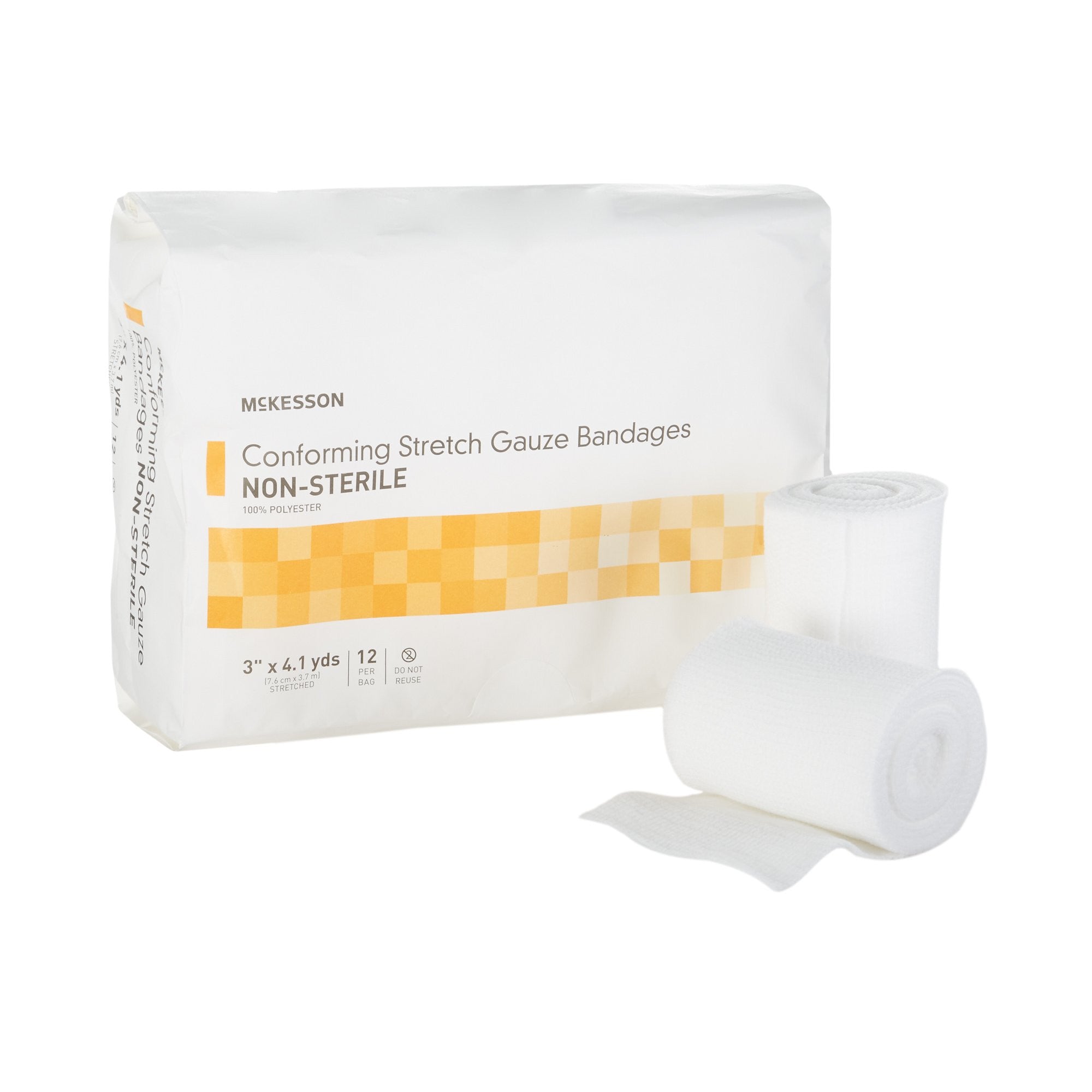 993033 - McKesson - McKesson Conforming Bandage 3 in x 4.1 yrd NonSterile, 16-012, Sample Roll of 1, (RL)